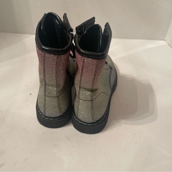 Eva & Zoe Metallic Glitter 2 Tone Fade Side Zippered Boot Size 13 NWOT - Picture 7 of 7